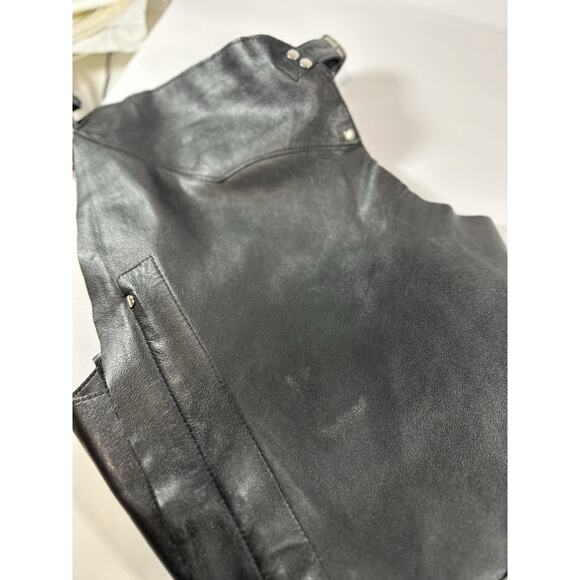 VTG Motorcycle Leather Chaps Women's Medium Genuine Leather by Berman's - Picture 12 of 13